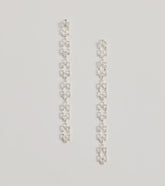 Luxe Glam Rhinestone Chain-Link Earrings