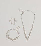 All That Glitzy Glam Necklace, Earrings, And Bracelet Set