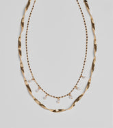 Dazzling Glam Layered Metal Necklace