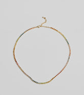 Vibrant Charm Multicolored Glass Gemstone Necklace