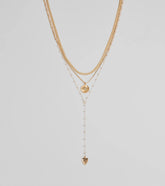 Stacked On Chic Triple-Row Charm Necklace