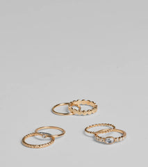 Touch Of Sparkle Six Pack Ring Set