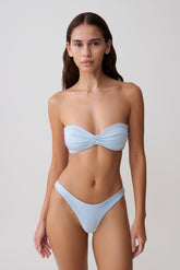 Briar Strapless Bikini Top - Pale Blue