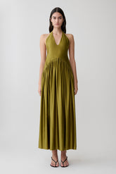 Cypress Halter Maxi Dress - Olive